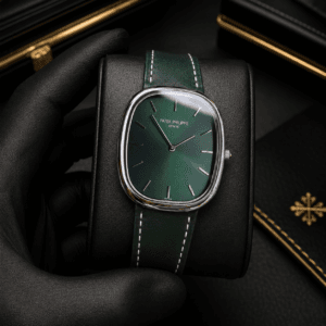 Patek Philippe Golden Ellipse Ref. 5738G-001 Olive Green Dial Luxury Watch