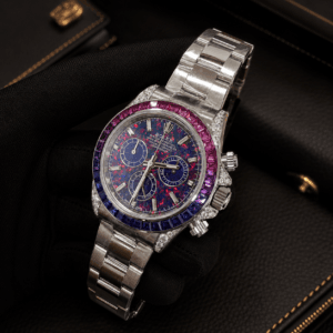 Rolex Cosmograph Daytona Rainbow Super Clone Swiss ETA Diamond Men's Watch with Rainbow Gem Bezel