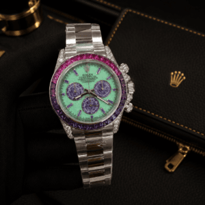 Rolex Cosmograph Daytona Rainbow Mint Dial Super Clone Swiss ETA Diamond Men's Watch