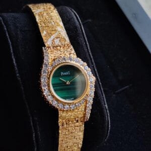 Piaget Limelight Malachite Diamond Watch For Her Yellow Gold Luxury