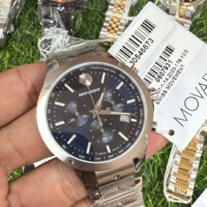 Movado SE Chronograph 0607931 blue dial stainless steel Swiss watch