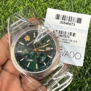 Movado SE Chronograph 0607931 blue dial stainless steel Swiss watch