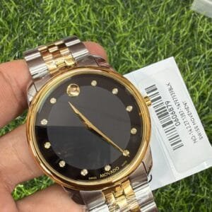 Movado Museum Classic 0607202 Black Dial Two-Tone Swiss Quartz Watch