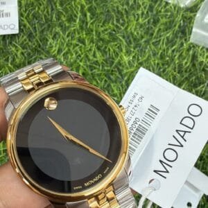 Movado Museum Classic 0607202 Black Dial Two-Tone Swiss Quartz Watch
