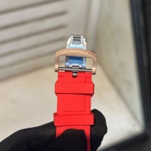 Roger Dubuis Excalibur Aventador Automatic Men's Skeleton Watch with Red Rubber Strap