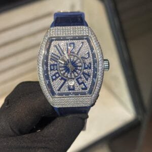 Franck Muller Vanguard Yachting V 45 SC DT YACHT BL Iced-Out Automatic Watch