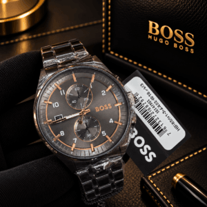 Hugo Boss Skytraveller 1514153 Grey Dial Chronograph Watch