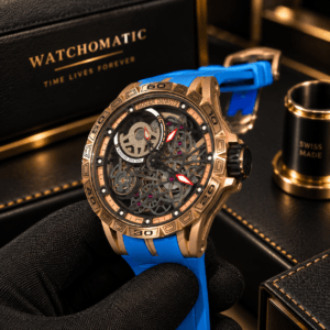 Roger Dubuis Excalibur Aventador Automatic Skeleton Blue Luxury Watch