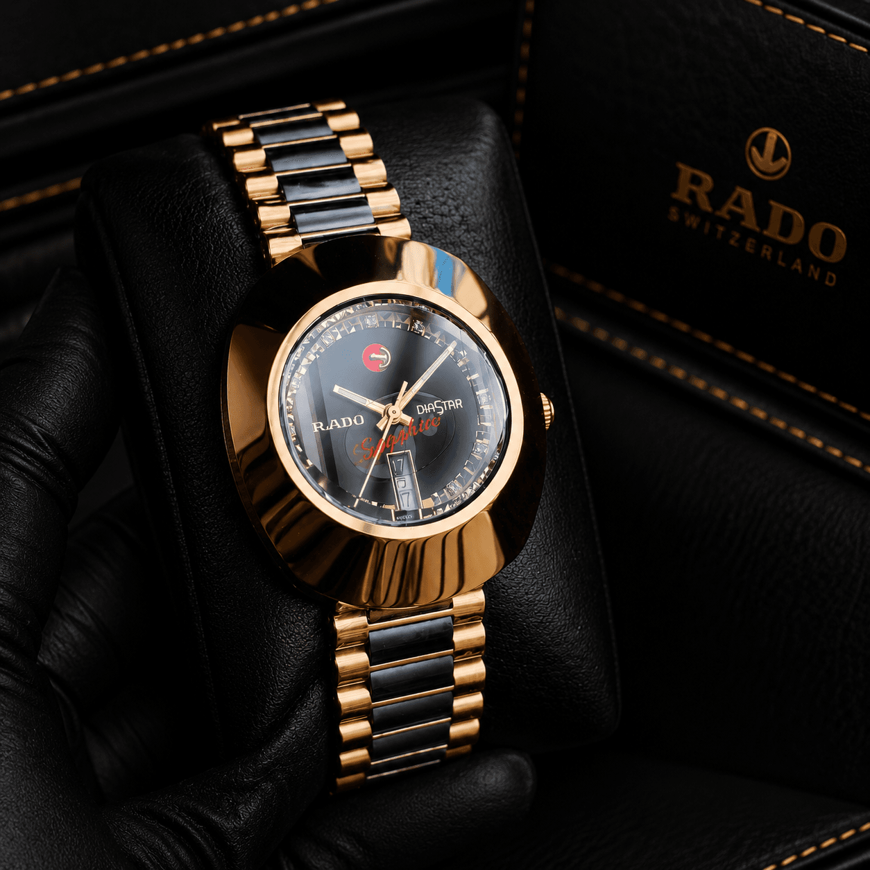 Rado 2025 DiaStar Vintage R12413584 Premium Men's Watch with Gold-Tone Case and Two-Tone Bracelet
