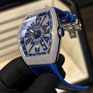 Franck Muller Vanguard Yachting V 45 SC DT YACHT BL Iced-Out Automatic Watch