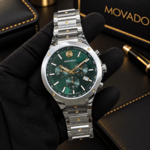 Movado SE Chronograph 0607931 blue dial stainless steel Swiss watch