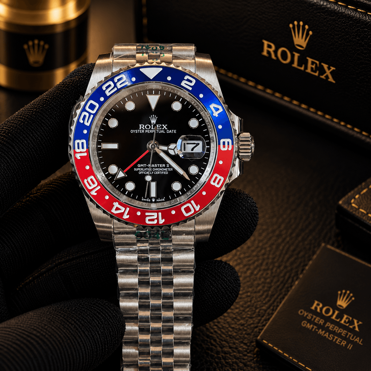 Rolex GMT Baseworld 2024 Rolex Pepsi Men's Watch Semi Swiss ETA