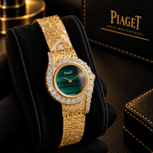 Piaget Limelight Malachite Diamond Watch For Her Yellow Gold Luxury